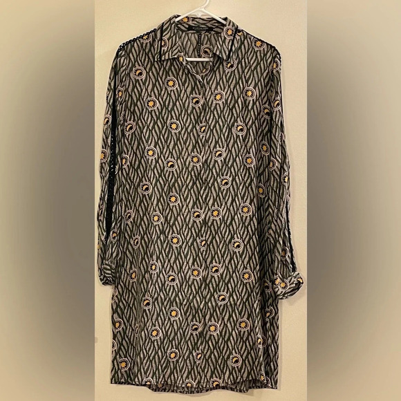 SCOTCH &‎ SODA for ANTHROPOLOGIE NWOT Moon Stars Print Long Sleeve Shirt Dress - Picture 1 of 7